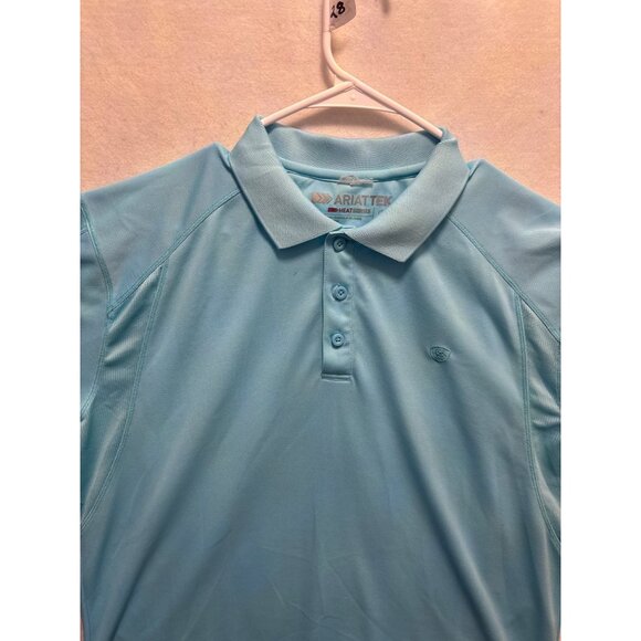 Ariattek Heat Series Mens Polo Shirt Light Blue Size L Breathable & Moisture-Wic - Picture 2 of 12